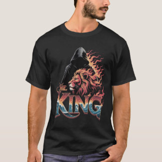 T-shirt Le Feu du Roi : Gardien voilé et Lion Flamboyant