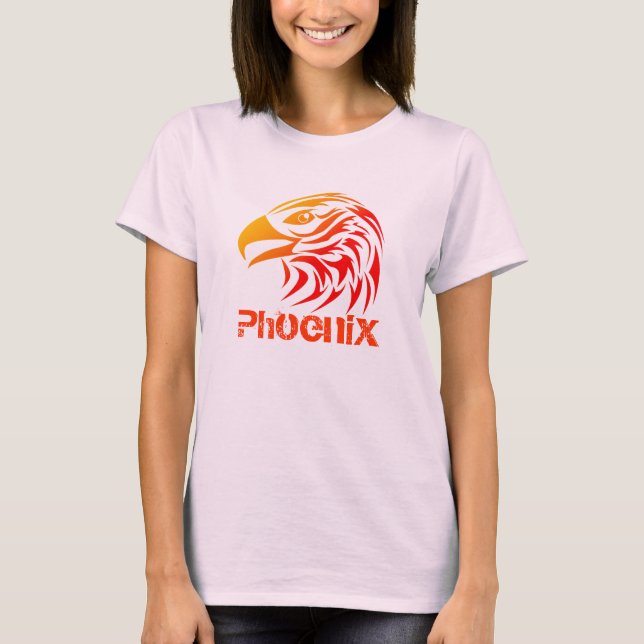 T-shirt Le feu Phoenix (F, avec le texte, l'option de (Devant)