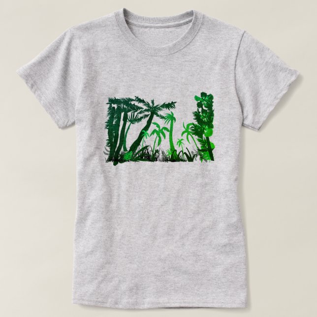 T-shirt Le feuillage de la jungle (Design devant)