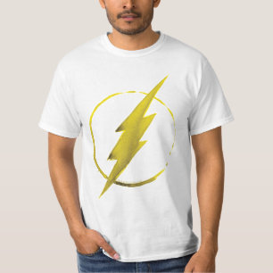 T-shirt Le Flash Emblème de la poitrine jaune