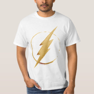 T-shirt Le Flash   Emblème de la poitrine jaune