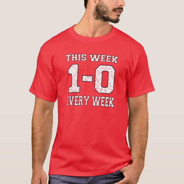 T-shirt Le football 1-0 de New Jersey chaque semaine (Devant)