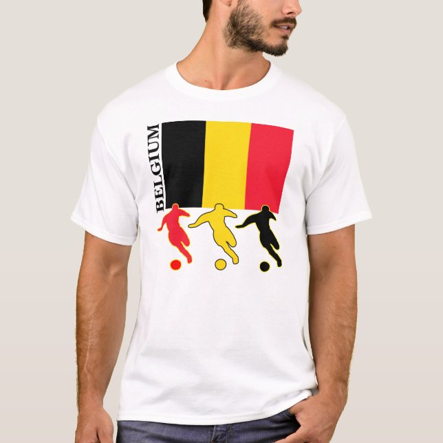 T-shirt Le football Belgique (Devant)