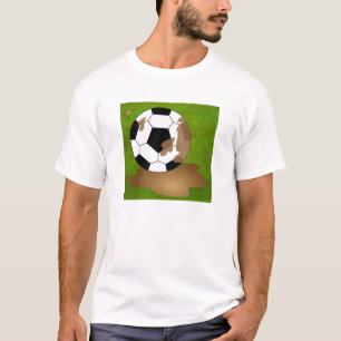 T-shirt Le football boueux