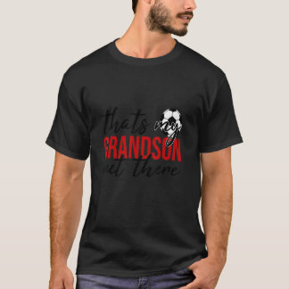 T-shirt Le Football C'Est Mon Petit-Fils Là-Bas Grand-Pare