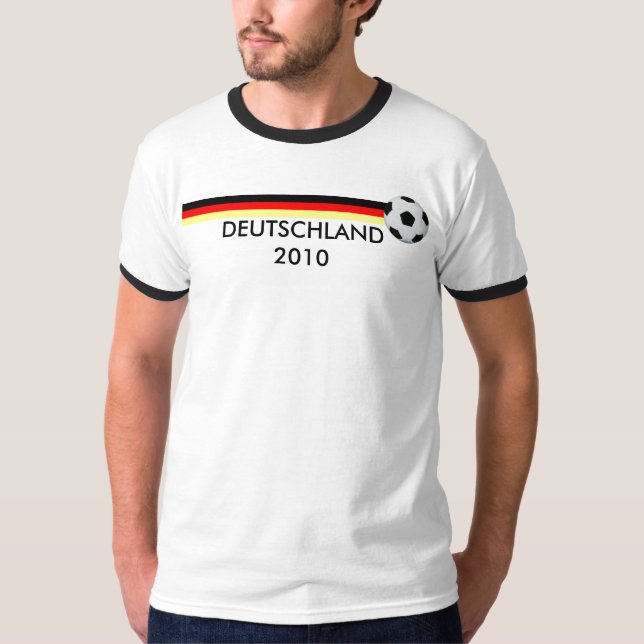 T-shirt Le football championnat du monde 2010 drapeau (Devant)