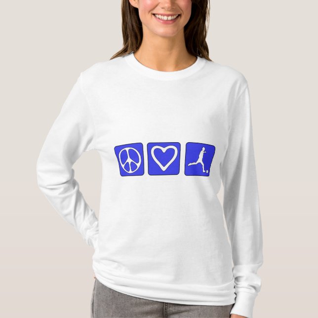 T-shirt Le football d'amour de paix (Devant)