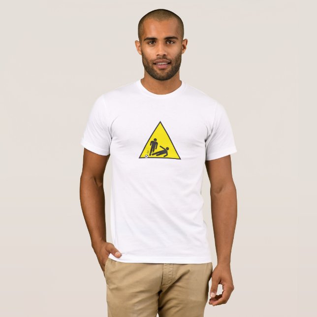 T-shirt Le football d'attirail de glissière (Devant entier)
