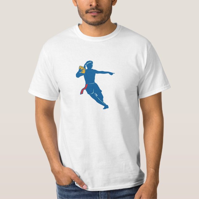 T-shirt Le football de drapeau (Devant)