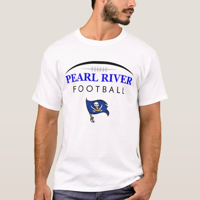 T-shirt Le football de lycée de Pearl River (Devant)
