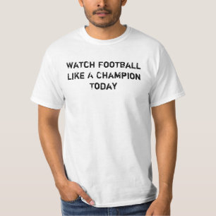 T-shirt Le football de montre aiment un champion