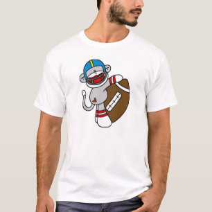 T-shirt Le football de singe de chaussette