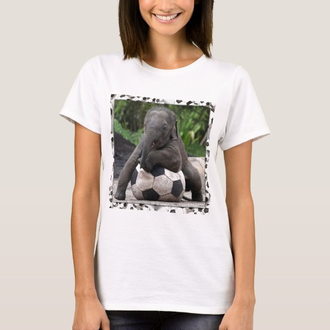 T-shirt Le football d'éléphant (Devant)