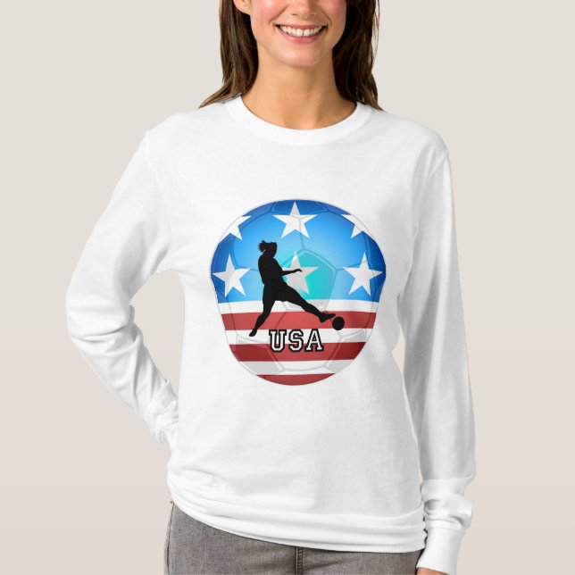 T-shirt le football des femmes (Devant)