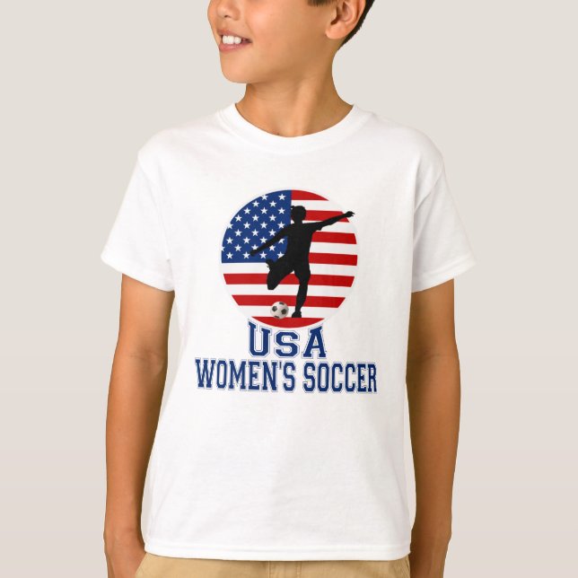 T-shirt Le football des femmes des Etats-Unis (Devant)