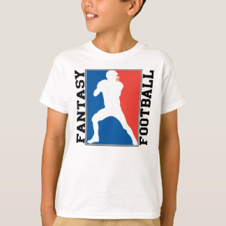 T-shirt Le football d'imaginaire, logo blanc et bleu rouge