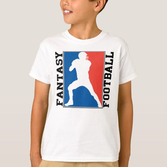 T-shirt Le football d'imaginaire, logo blanc et bleu rouge (Devant)