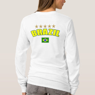 T-shirt Le football du Brésil - le Brésil 5 tient le