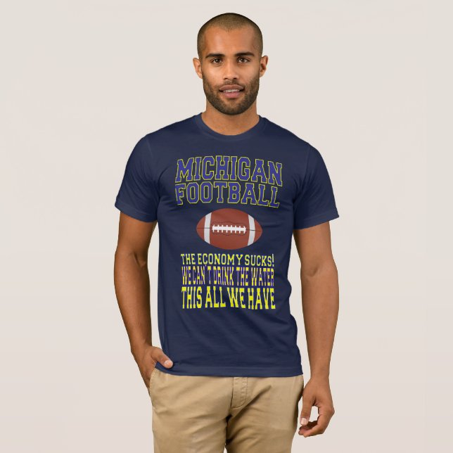 T-shirt Le football du Michigan (Devant entier)
