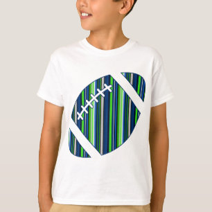 T-shirt Le football rayé d'équipe superbe dans le bleu et