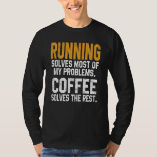 T-shirt Le footing résout mes problèmes Café Coureur Mara
