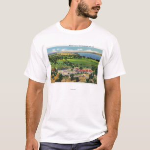 T-shirt Le fort, lac Champlain dans la distance