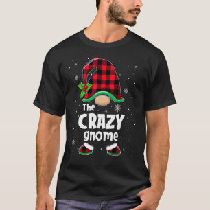 T-shirt Le fou Gnome Buffalo Plaid Christmas Matching F