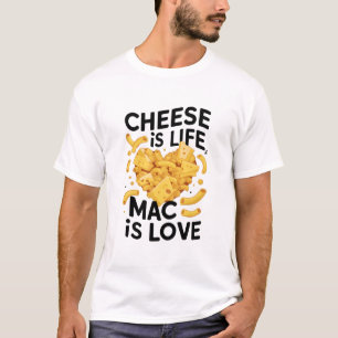 T-shirt Le fromage est la vie, Mac est l'amour