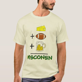 T-shirt Le fromage plus le football plus la bière égale le