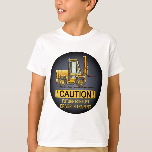 T-shirt Le futur chauffeur de camion de chariot élévateur (Devant)
