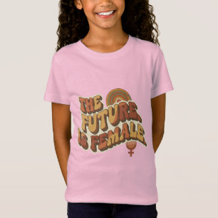 T-Shirt Le Futur est Féminin Rétro Typographie Féministe d