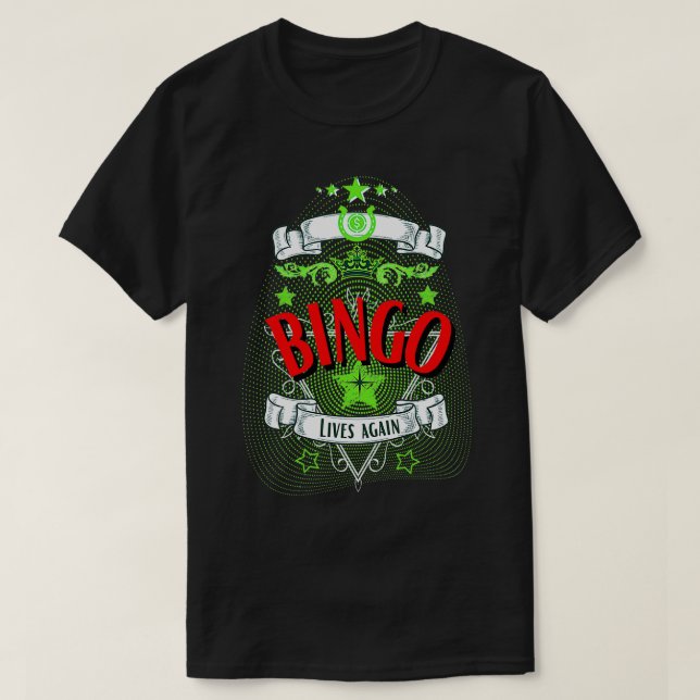 T-shirt le gagnant du jeu de bingo vit à nouveau (Design devant)