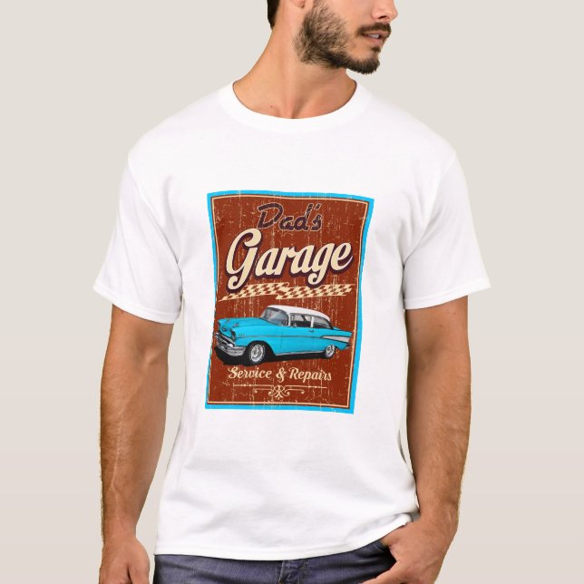 T-shirt Le Garage bleu 57 classique (Devant)