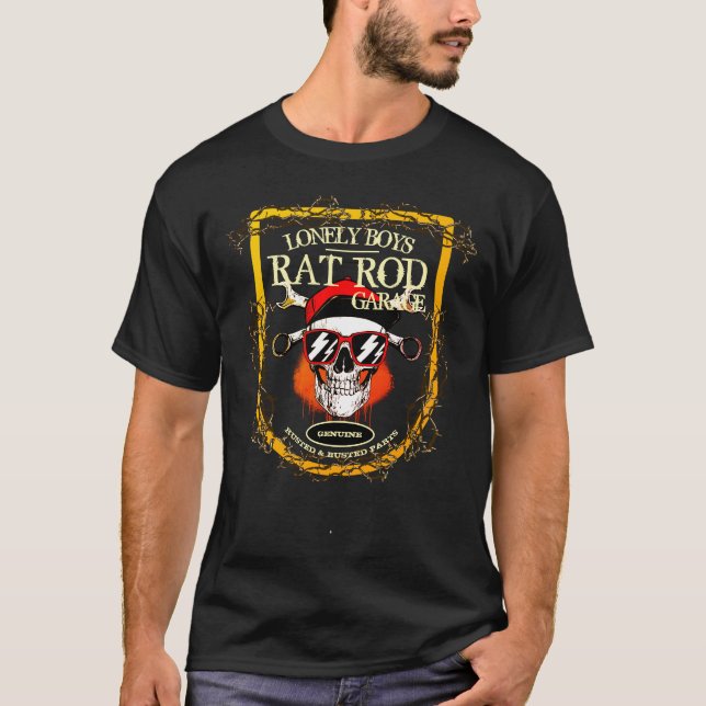 T-shirt Le Garage Londonien Rat Rod Boys Rod rouillé et dé (Devant)