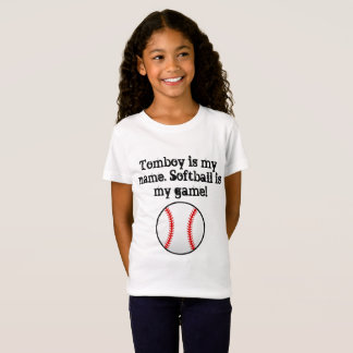 T-Shirt Le garçon manqué est mon base-ball nommé est mon