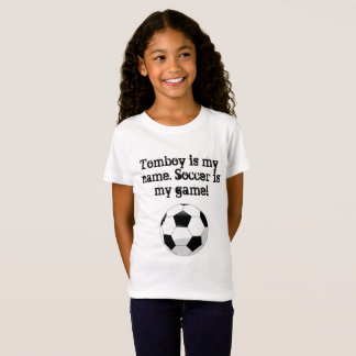 T-Shirt Le garçon manqué est mon nom. Le football est mon