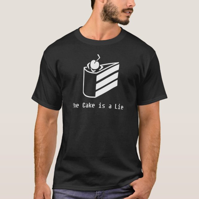 T-shirt Le Gâteau Est Un mensonge (Devant)