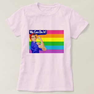 T-shirt LE gay pride ROSIE THE RIVETER : NOUS POUVONS LE F