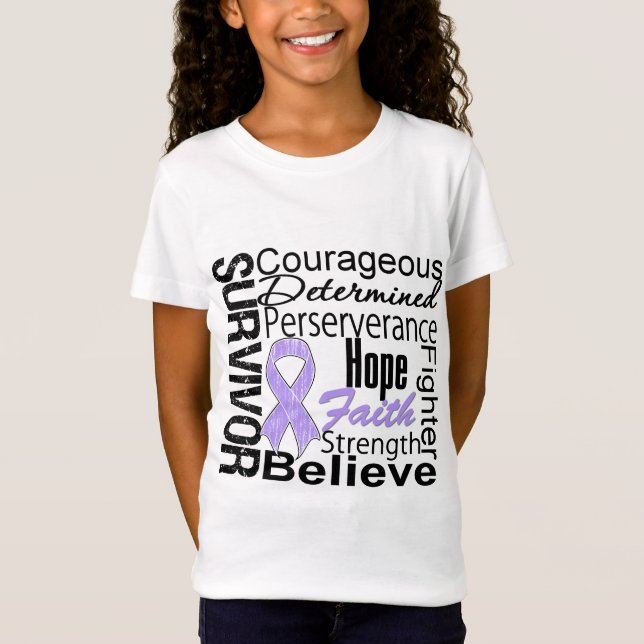 T-Shirt Le Général puissant Cancer de collage de slogans (Devant)