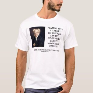 T-shirt Le génie de talent de Schopenhauer frappe des