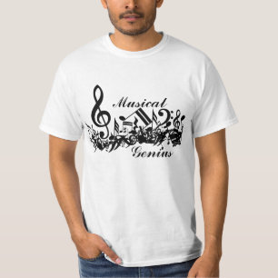 T-shirt Le génie musical a brouillé les notes musicales