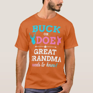 T-shirt Le genre révèle buck ou fait arrière grand-mère co