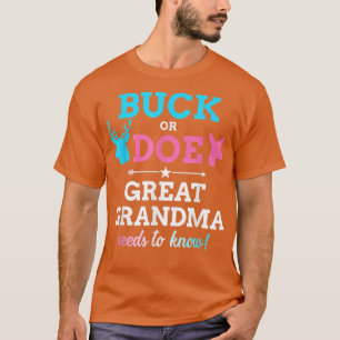 T-shirt Le genre révèle buck ou fait arrière grand-mère co