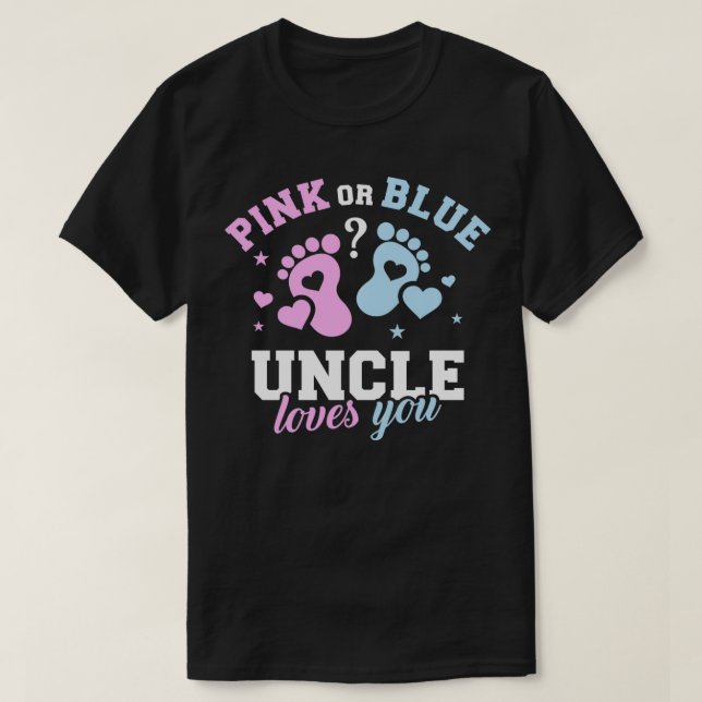 T-shirt Le genre révèle le basculement de l'oncle (Design devant)