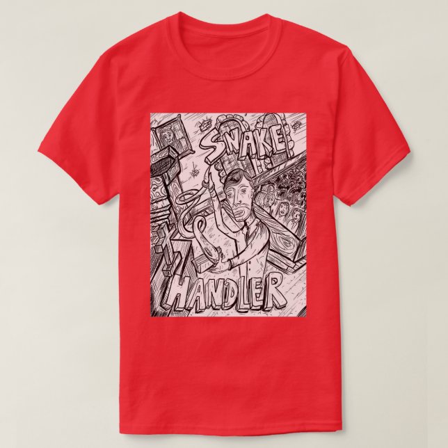 T-shirt Le gestionnaire de serpents (Design devant)