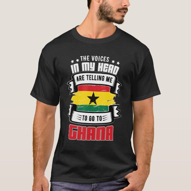 T-shirt Le Ghana dans ma tête (Devant)