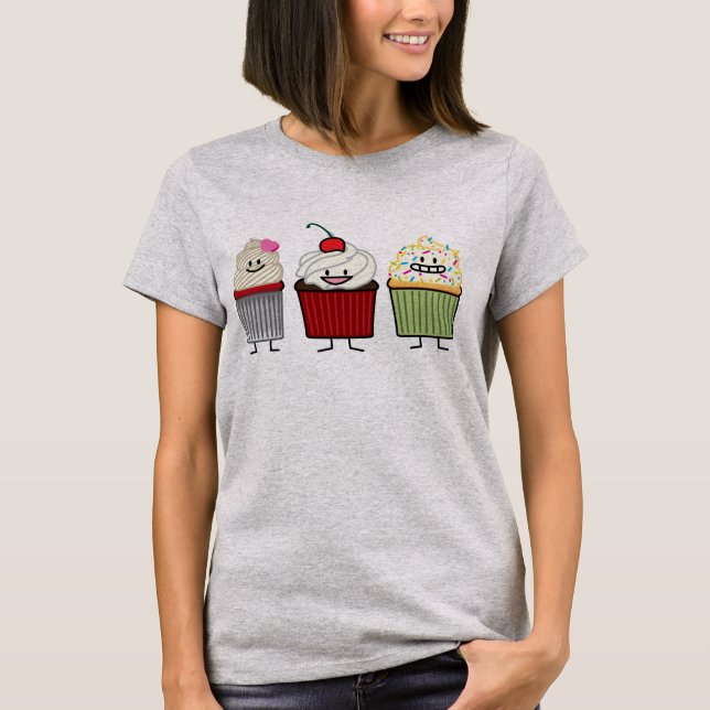 T-shirt Le glaçage de famille de petit gâteau arrose le (Devant)