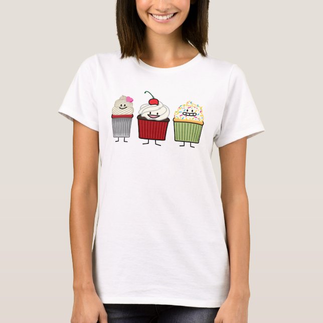 T-shirt Le glaçage de famille de petit gâteau arrose le (Devant)