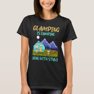 T-shirt Le glamping est du camping fait avec style camping