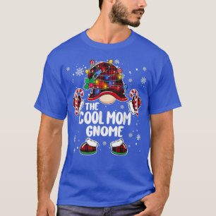 T-shirt Le gnome de maman cool Buffalo Plaid arbre de Noël